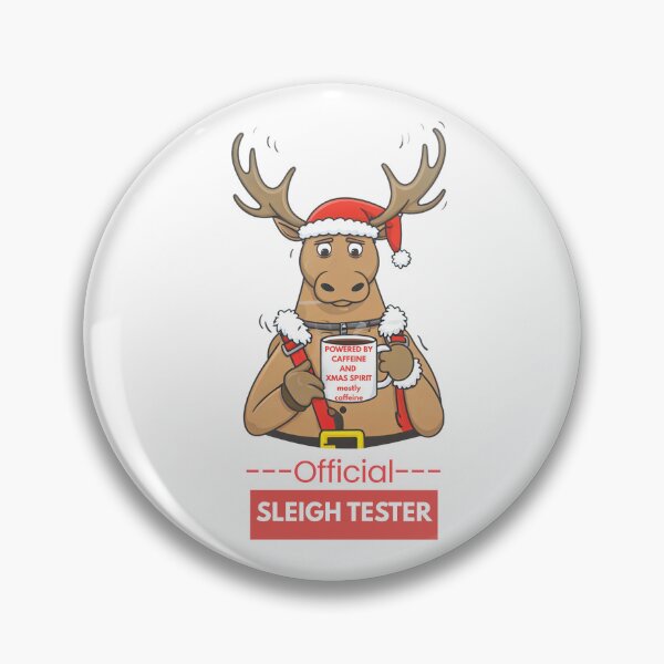 Item preview, Caffeine Powered Reindeer - Official Sleigh Tester designed and sold by The Glitch & Hue Arts.