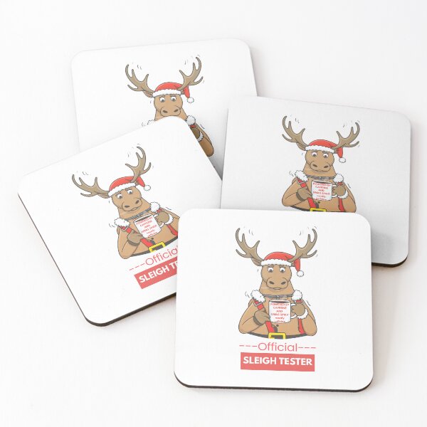 Item preview, Caffeine Powered Reindeer - Official Sleigh Tester designed and sold by The Glitch & Hue Arts.