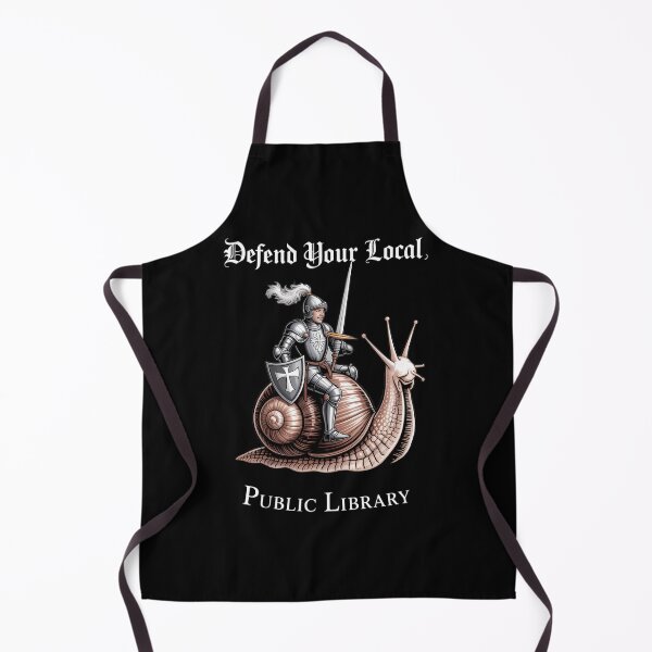 Item preview, Defend Your Local Public Library Funny Knight Snail designed and sold by blueyeeti.
