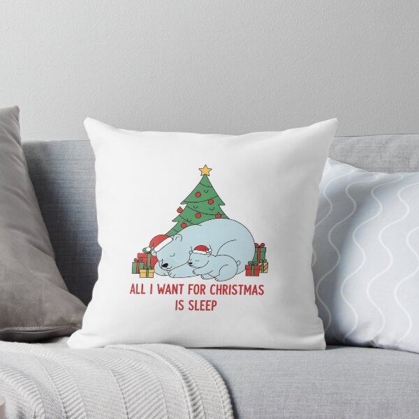 Item preview, "All I Want For Christmas Is Sleep" Sleeping Polar Bears designed and sold by The Glitch & Hue Arts.