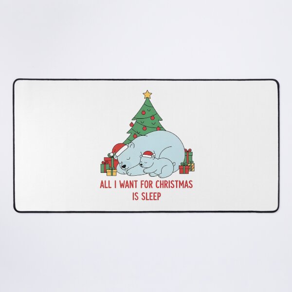Item preview, "All I Want For Christmas Is Sleep" Sleeping Polar Bears designed and sold by The Glitch & Hue Arts.