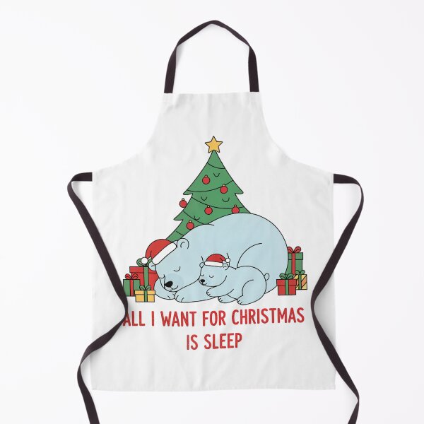Item preview, "All I Want For Christmas Is Sleep" Sleeping Polar Bears designed and sold by The Glitch & Hue Arts.