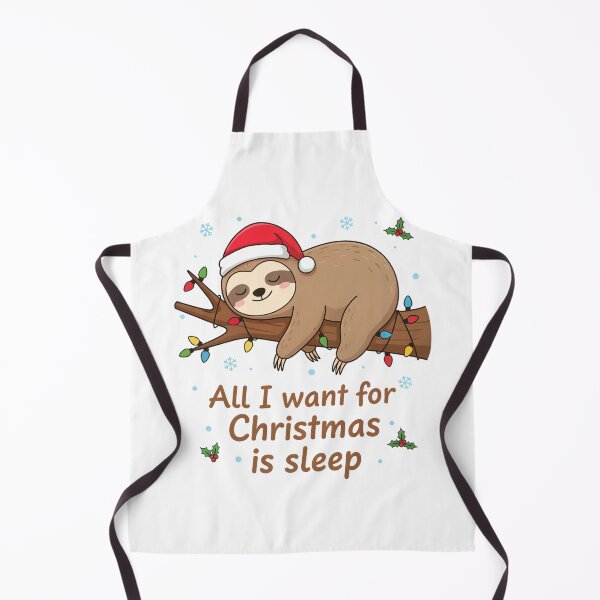 Item preview, "All I Want For Christmas Is Sleep" Funny Sloth designed and sold by The Glitch & Hue Arts.