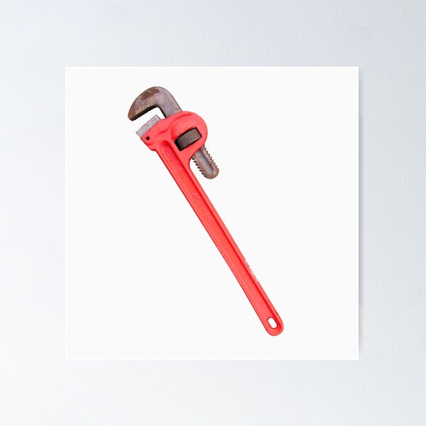 Item preview, Pipe Wrench Illustration, Vintage Plumbing Tool Art, Heavy Duty Adjustable Pipe Wrench Design, Industrial Workshop Decor, Gift for Plumbers, Mechanics and DIY Enthusiasts designed and sold by bvdesignart.