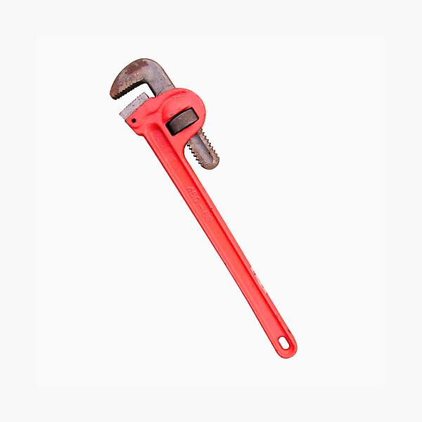 Item preview, Pipe Wrench Illustration, Vintage Plumbing Tool Art, Heavy Duty Adjustable Pipe Wrench Design, Industrial Workshop Decor, Gift for Plumbers, Mechanics and DIY Enthusiasts designed and sold by bvdesignart.