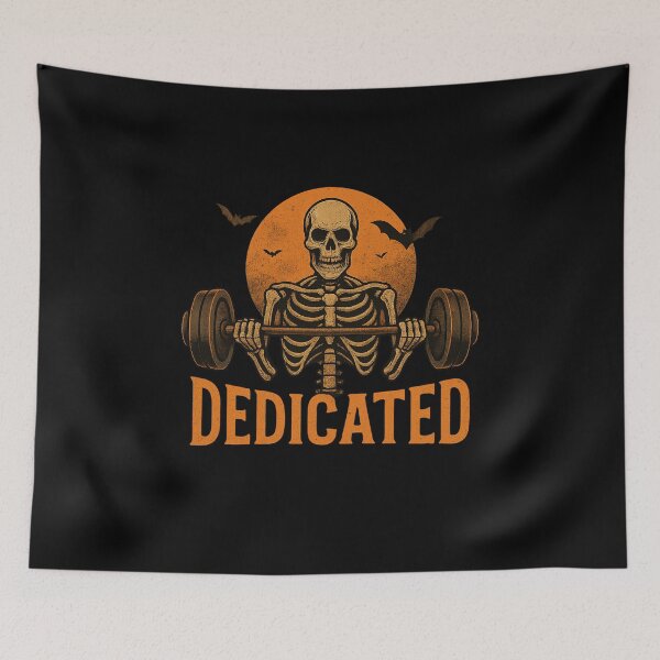 Item preview, Dedicated Gym Skeleton designed and sold by T-Shirt Garden and Things.