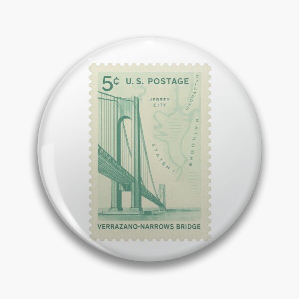 Item preview, vintage US postage stamp - verrazzano narrows bridge designed and sold by BashPIXIE.