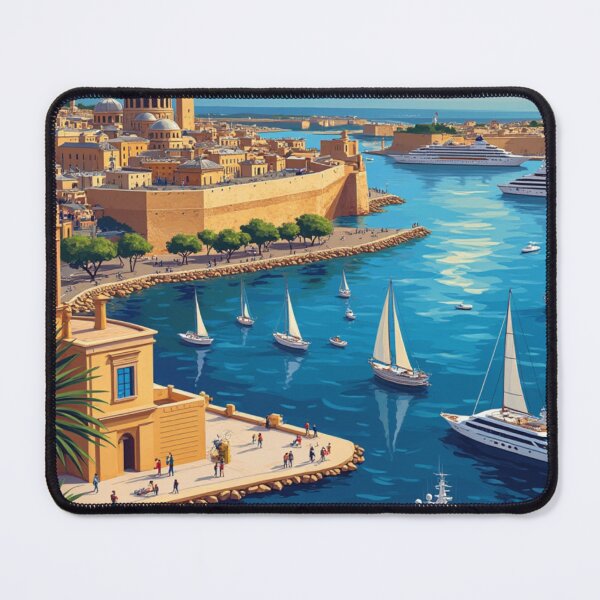 Item preview, Valletta Travel Poster, Perfect Gift for Travel Enthusiasts, Vintage Style Wall Art, Malta art for home decor, Valletta print. Sticker designed and sold by Thegalleryshop1.