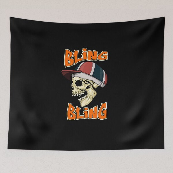 Aperçu de l'œuvre Bling Bling - Citation Hip Hop Skull Hip Hop créée et vendue par Crystal234.