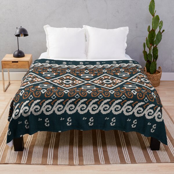 Item preview, Traditional Geometric Tribal Knit Pattern with Wave and Diamond Motifs designed and sold by BUDDYLUU.