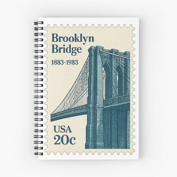 Item preview, brooklyn bridge vintage postage stamp designed and sold by BashPIXIE.