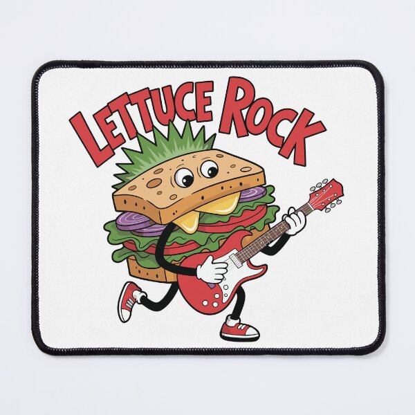 Item preview, Lettuce Rock Funny Sandwich Playing Guitar designed and sold by PrintMastery.