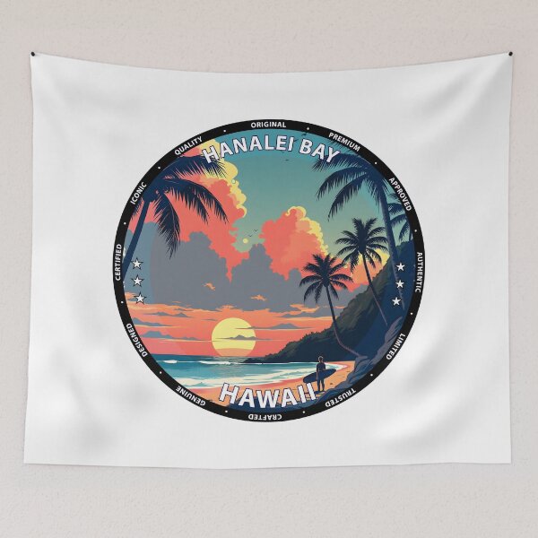 Item preview, Hanalei Bay – Hawaii USA - Scenic surf summer paradise designed and sold by inkNext.