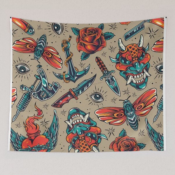 Item preview, Vintage Tattoo Flash Pattern designed and sold by darkskinbender.