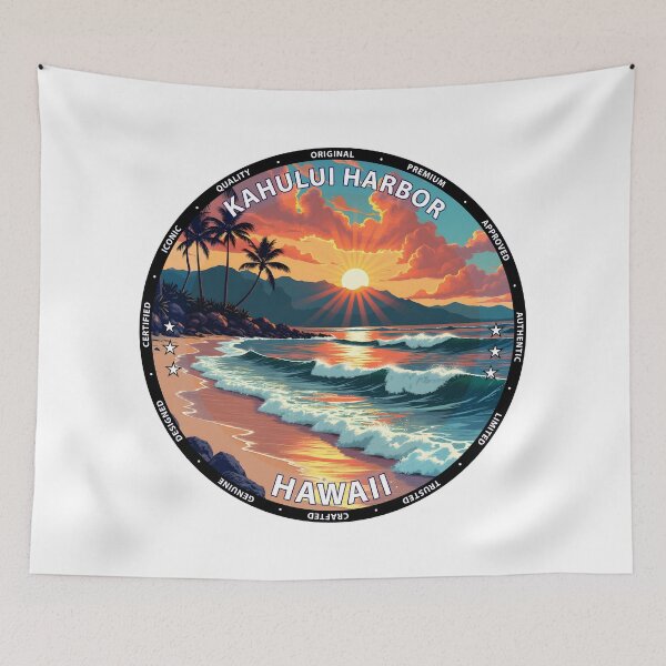 Item preview, Kahului Harbor – Hawaii USA - Surfing coastal summer vibes designed and sold by inkNext.