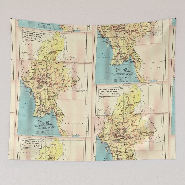 Item preview, Vintage Map of Burma / Myanmar designed and sold by Speckle.