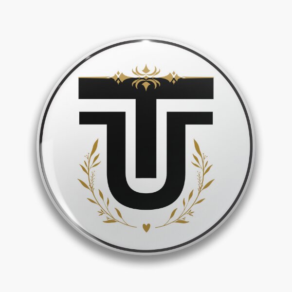 Item preview, Elegant Monogram “T & U” Logo with Golden Ornaments and Laurel Circle – Modern Black Design designed and sold by T&U.