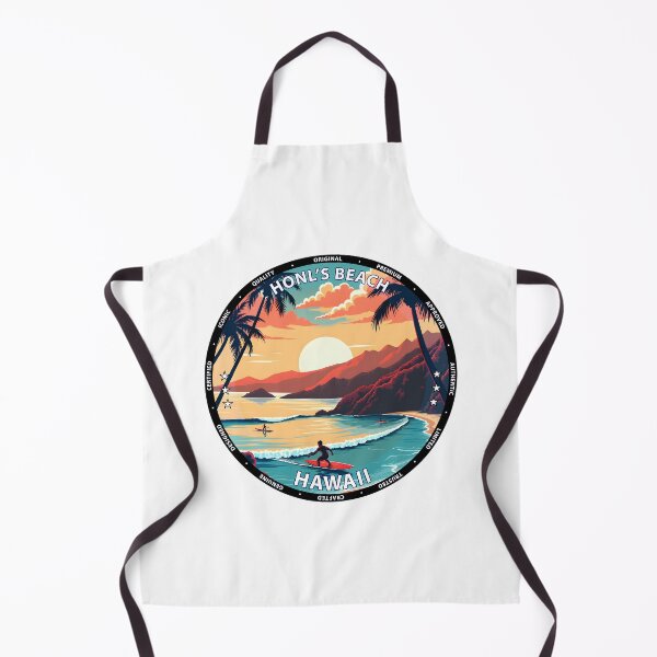 Item preview, Honl's Beach – Hawaii USA - Surfing tropical shoreline art designed and sold by inkNext.