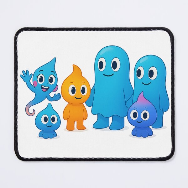 Item preview, Sparky, Bluey, Inky, Drip, Splash, and Aqua – Cartoon Character Crew designed and sold by OOriginalOne.