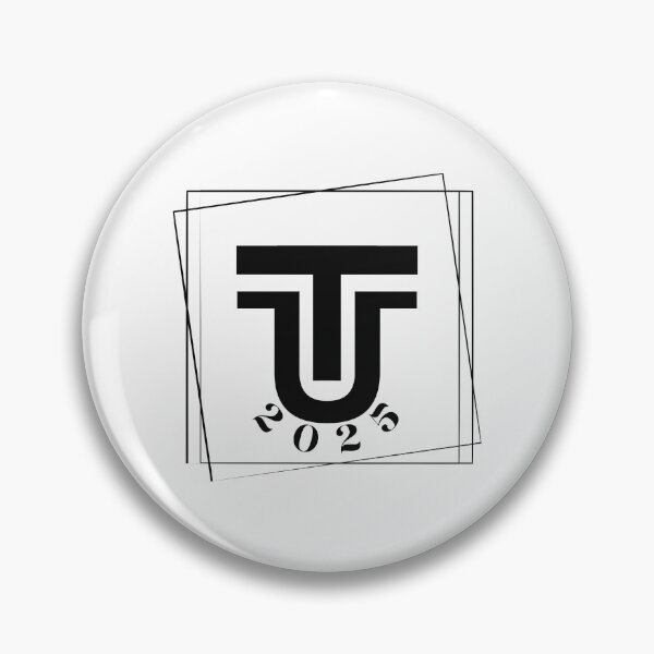 Item preview, Modern Monogram “T & U” Logo with 2025 Date and Geometric Frame – Minimalist Black Design designed and sold by T&U.