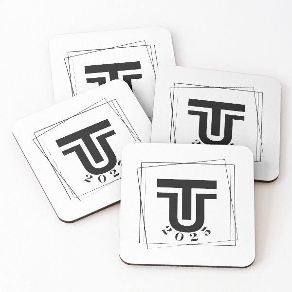 Item preview, Modern Monogram “T & U” Logo with 2025 Date and Geometric Frame – Minimalist Black Design designed and sold by T&U.