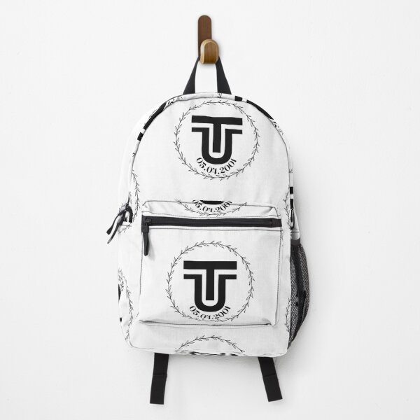 Item preview, Minimalist Monogram “T & U” Logo with Date & Laurel Circle – Elegant Black Design designed and sold by T&U.