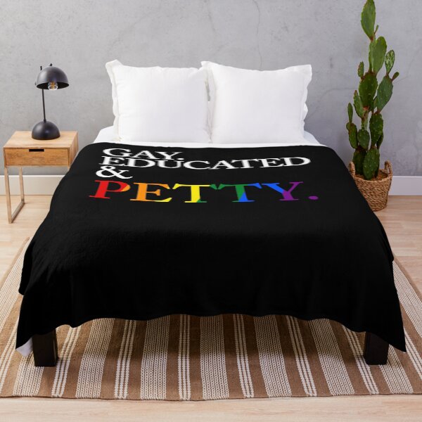 Item preview, Gay Educated And Petty Funny LGBTQ Rainbow Pride Quote designed and sold by kerryvyibea.