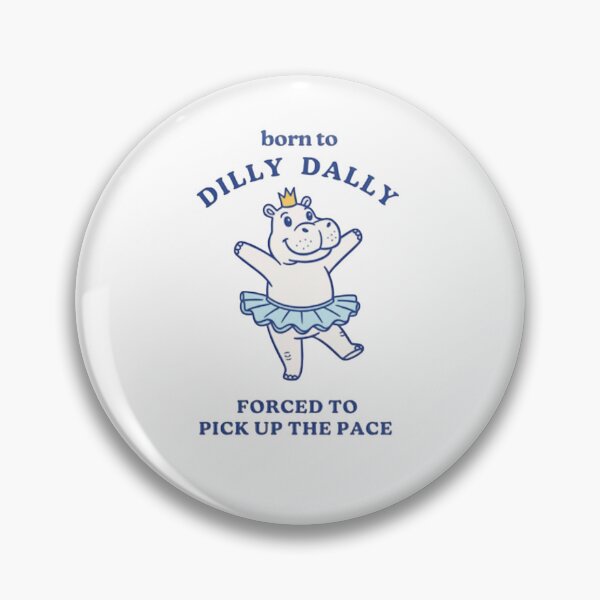 Item preview, Hustling Hippo, Born to Dilly Dally, Hippo, funnyfits70, Humor, Funny, retro, vintages, funny quotes, animal humor, designed and sold by FunnyFits70.