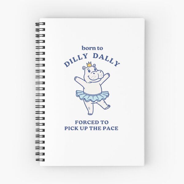 Item preview, Hustling Hippo, Born to Dilly Dally, Hippo, funnyfits70, Humor, Funny, retro, vintages, funny quotes, animal humor, designed and sold by FunnyFits70.