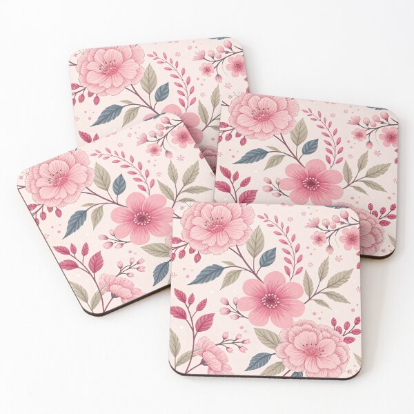 Item preview, Pink Floral Design designed and sold by Erik Visnievskij.