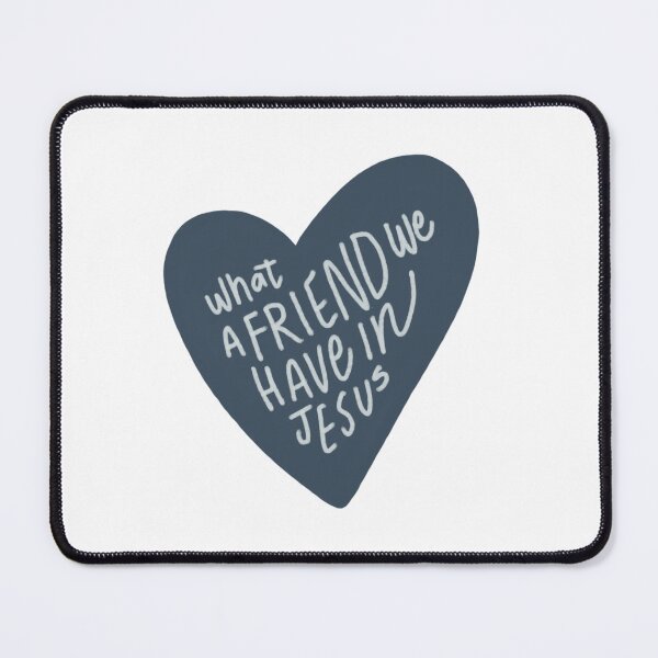 Item preview, What a Friend We Have In Jesus Heart Navy designed and sold by yoonhapark.