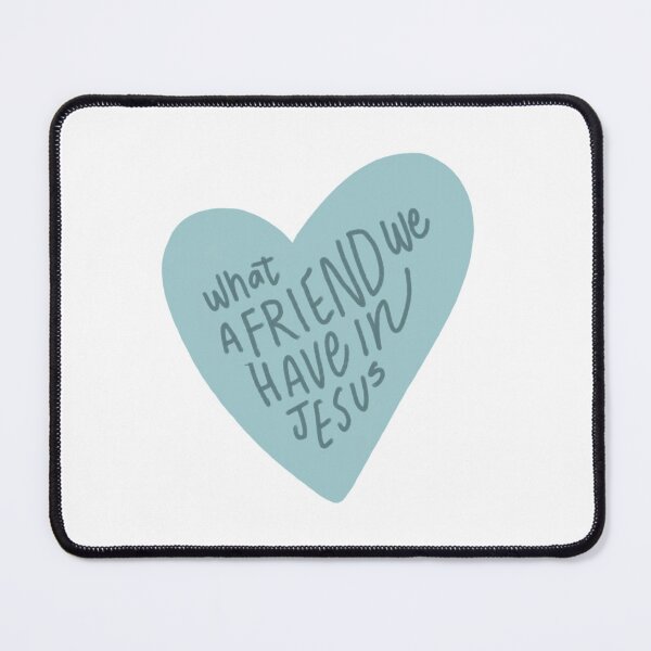 Item preview, What a Friend We Have In Jesus Heart Teal designed and sold by yoonhapark.