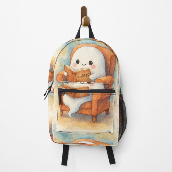 Item preview, kawaii ghost reading a book designed and sold by Mauswohn.