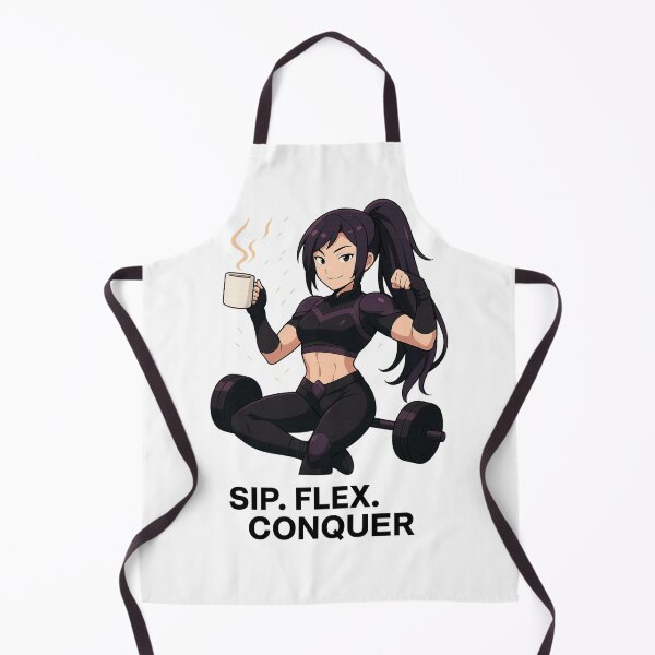 Item preview, Sip. Flex. Conquer. – Anime Warrior Coffee & Gym Art designed and sold by SassySerina.