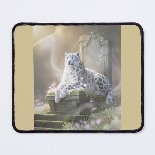 Item preview, Majestic Snow Leopard Serenity in Mystical Garden designed and sold by Paul Mcdaniel.