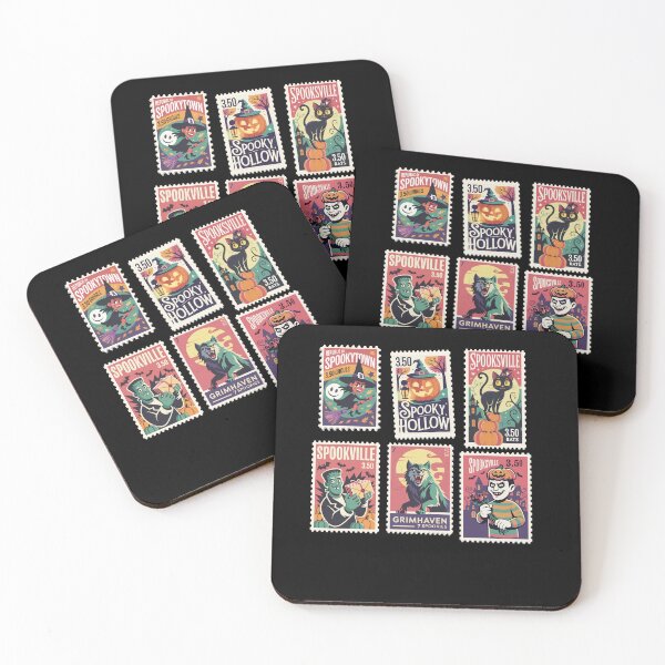 Item preview, Halloween Stamp Collection – Retro Spooky Monsters designed and sold by danielliamgill.