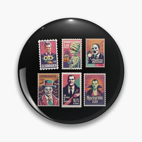 Artikelvorschau, Halloween-Briefmarkensammlung – Retro Spooky Killers entworfen und verkauft von danielliamgill.