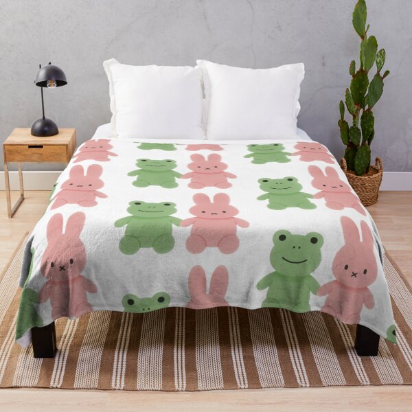 Item preview, green and pink frog and rabbit designed and sold by onceifixme.