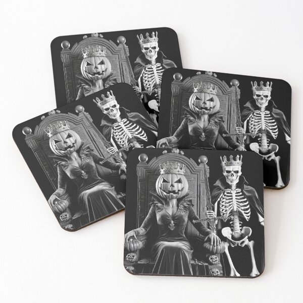 Item preview, Her Royal Pumpkin Queen and Her Skeleton Husband designed and sold by T-Shirt Garden and Things.