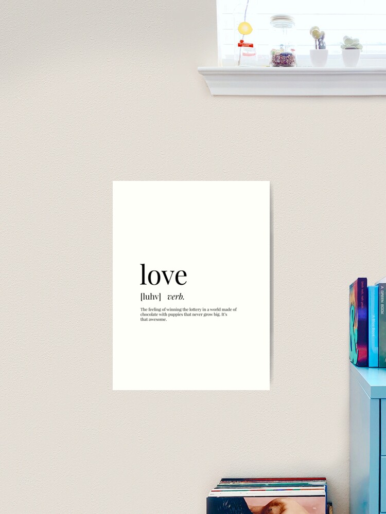 Love Definition Print Love Dictionary Art Love (Instant Download) 