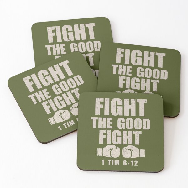 Item preview, Fight the Good Fight Christian T-Shirt | 1 Timothy 6:12 Bible Verse designed and sold by threesixteenau.