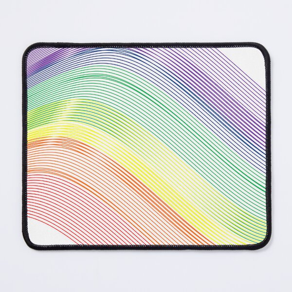 Item preview, rainbow line curve wave line on white background, tape line wave designed and sold by pipikijung.