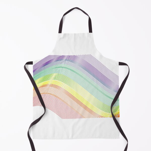 Item preview, rainbow line curve wave line on white background, tape line wave designed and sold by pipikijung.
