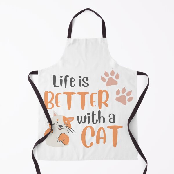 Item preview, life is better with a cat designed and sold by Pixie prints .