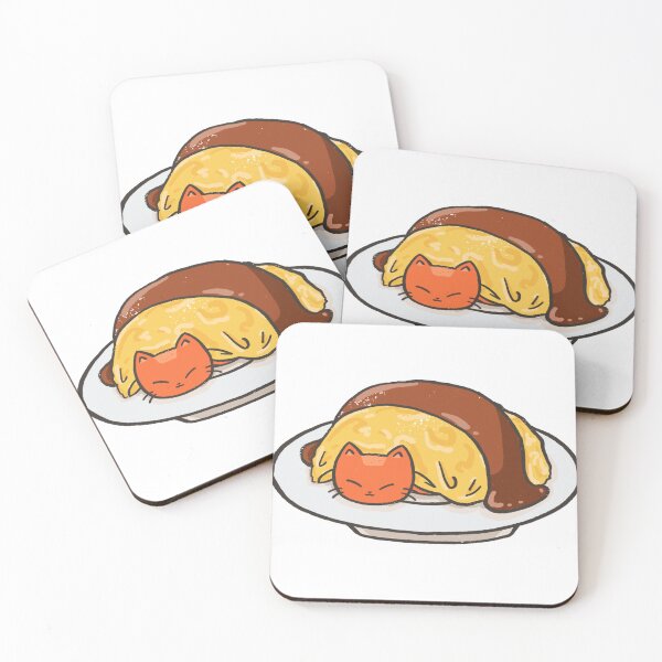 Item preview, Pudding the Cat in Curry Omurice – Cute Kawaii Food Illustration designed and sold by Sleepy-Town.