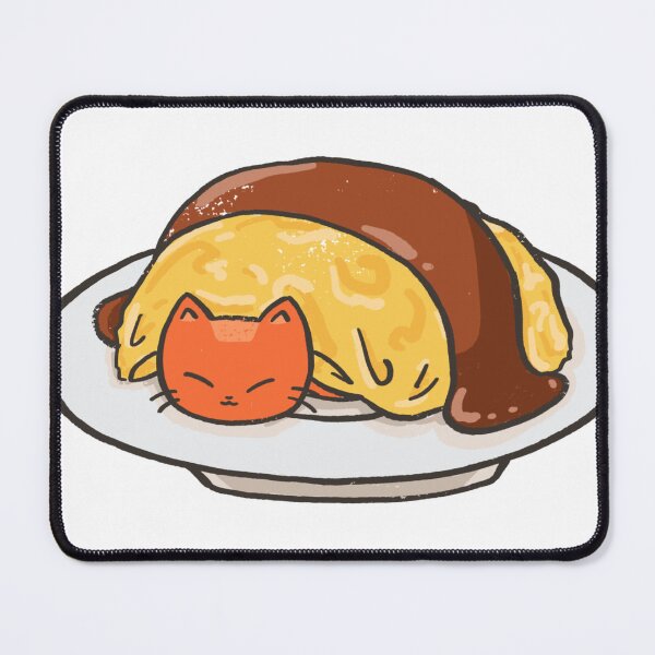 Item preview, Pudding the Cat in Curry Omurice – Cute Kawaii Food Illustration designed and sold by Sleepy-Town.