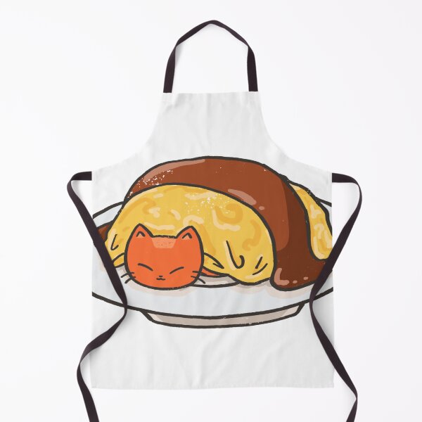 Item preview, Pudding the Cat in Curry Omurice – Cute Kawaii Food Illustration designed and sold by Sleepy-Town.