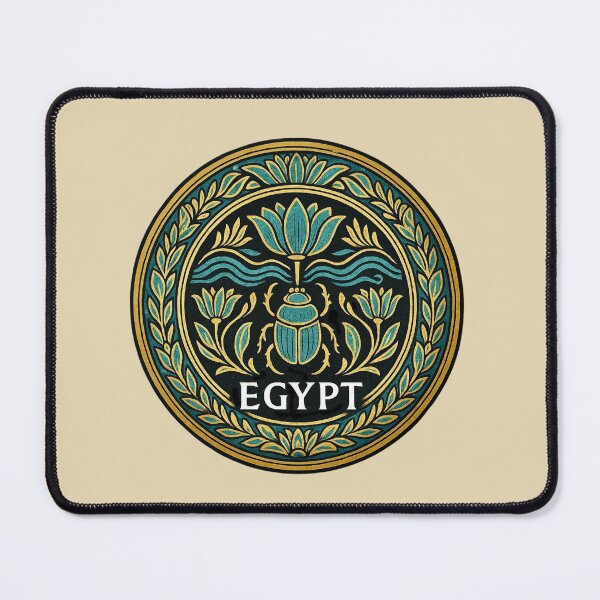 Item preview, Egypt Provenance Plate - Ancient Scarab & Lotus Design designed and sold by Myra365Art.
