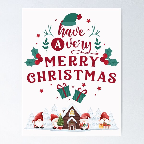 Item preview, Gnome Have A Very Merry Christmas designed and sold by BearlyandPoly.