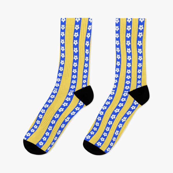 Item preview, yellow and blue strips floral designed and sold by Islandflowers.